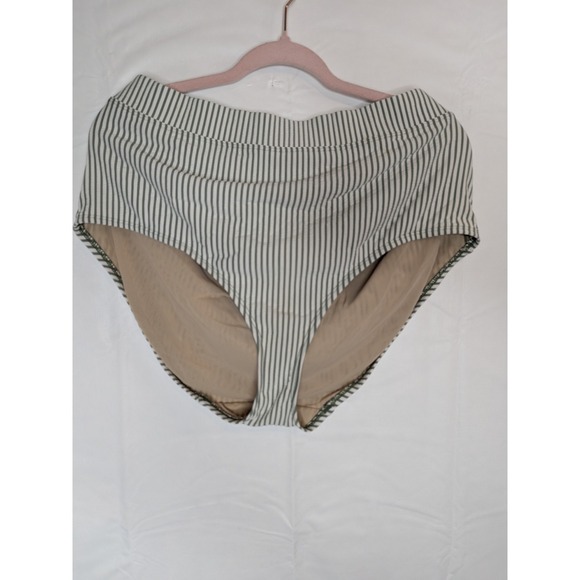 Cacique Other - Cacique Swim Lane Bryant High Rise Plus Size Seersucker Bikini Bottoms Size‎ 22